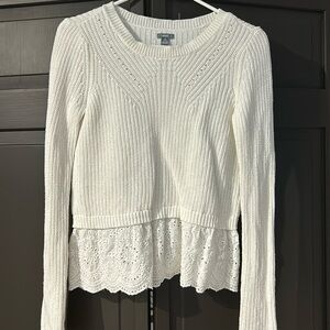 Aerie white sweater. Size XS